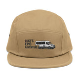 Embroidered Camper Van 5-Panel Cap — "Luke's Epic Adventure"