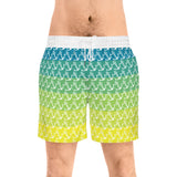 Nautical Vibe Men's Mid-Length Swim Shorts - Anchor Pattern