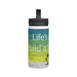 Stainless Steel Water Bottle, Handle Lid